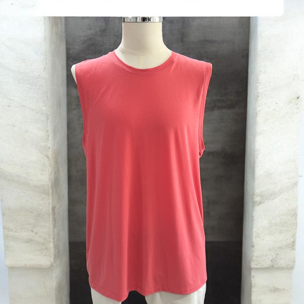 VRST Pink Rouge Icon Tank Mens L Athletic Training Gym Moisture Wicking Active